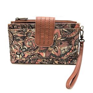 Sakroots Olympic Wristlet Wallet Sienna Floral Multicolor w/ Wrist Strap ONLY